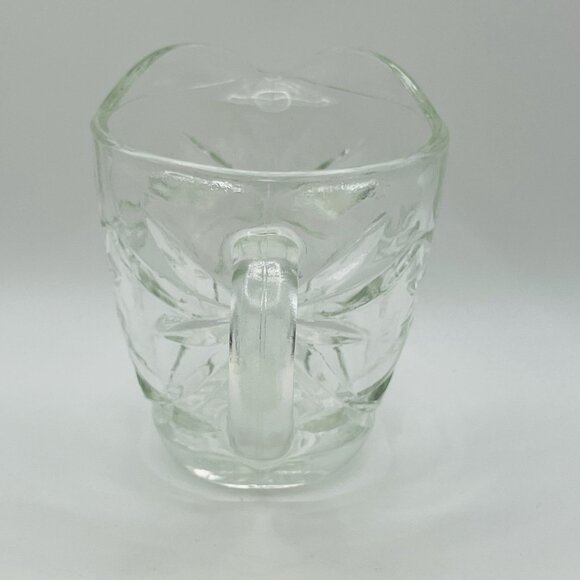 Clear Starburst Anchor Hocking Glass Cream Pitcher Vintage 1960's - Picture 2 of 7